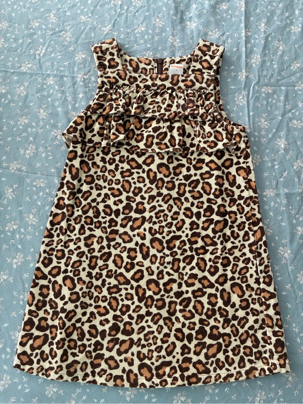 Gymboree Brown Leopard Print Ruffle Tank Dress